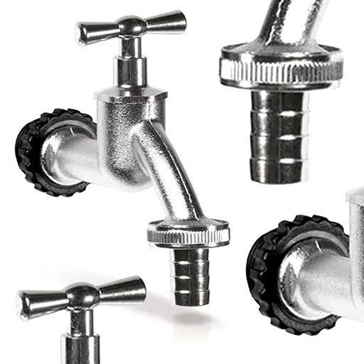 Кран для ємності для дощової води металевий Prosperplast TAP, сріблястий 2334621506 фото