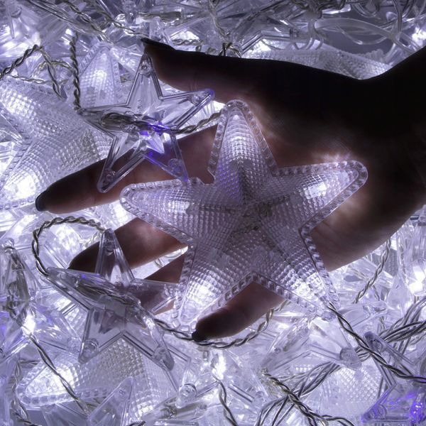Гирлянда с бахромой (для улицы) Springos 2 м 180 LED CL4003 Холодный белый/синий 50002498 фото