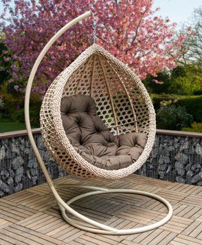 Підвісне крісло-кокон Colibri Premium омега 02 ротанг UK-000020 фото