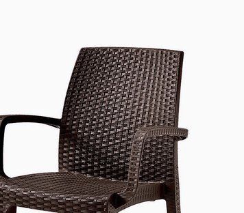 Стілець садовий пластиковий BICA Verona armchair, коричневий 1862466158 фото