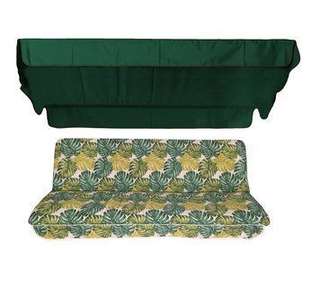 Комплект подушок для гойдалки eGarden Fauna 170x110x6 темно-зелений тент 120x200 4850 фото