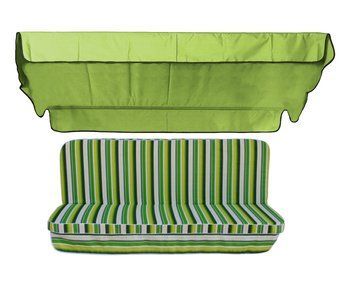 Комплект подушок для гойдалки eGarden Verrano 170x110x6 салатний тент 120x200 4682 фото