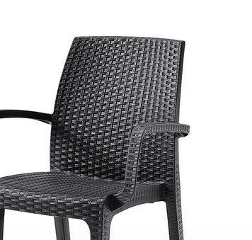 Стілець садовий пластиковий BICA Verona armchair, графіт 1862471394 фото