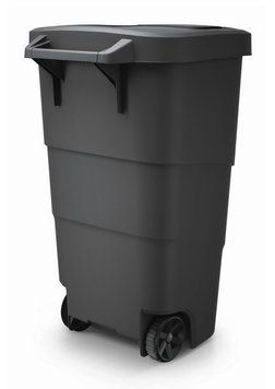 Бак для сміття Prosperplast Wheeler 110 л, графіт 1651046280 фото