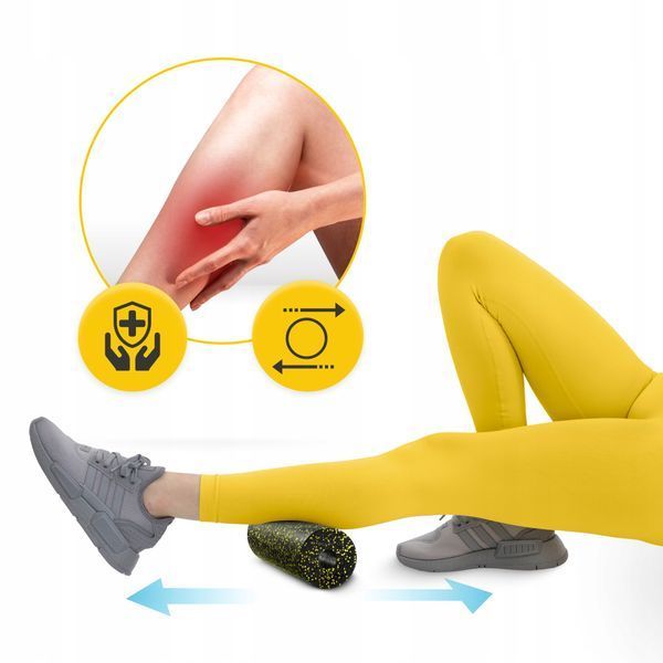 Масажний ролик 4FIZJO Mini Foam Roller 15 x 5.3 см (валик, роллер) Black/Yellow (P-5907222931790) 50001914 фото