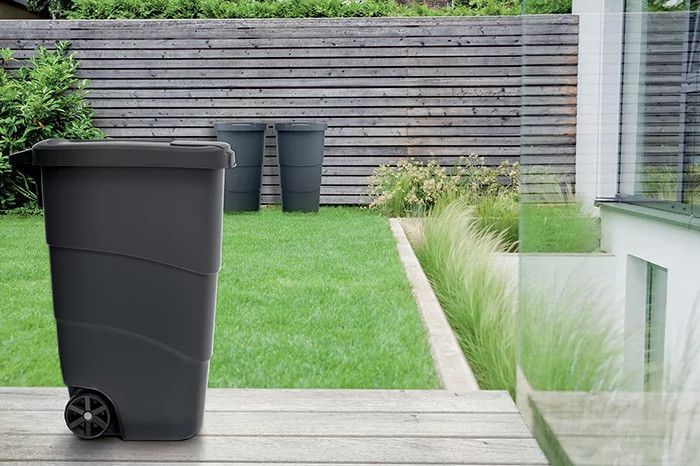 Бак для мусора Prosperplast Wheeler 110 л, графит 1651046280 фото