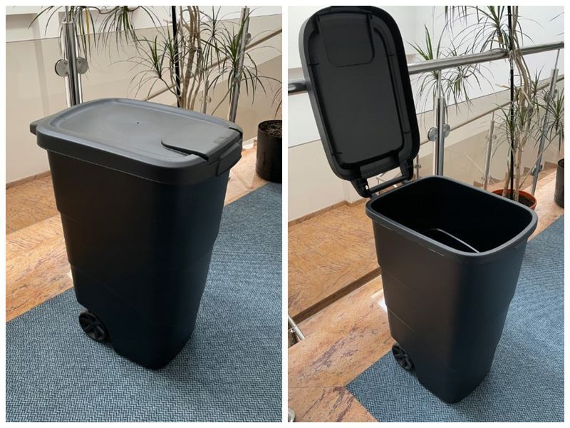 Бак для мусора Prosperplast Wheeler 110 л, графит 1651046280 фото