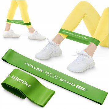 Резинка для фітнесу 4FIZJO Mini Power Band 1 мм 10-15 кг Green (P-5907222931615) 50001397 фото