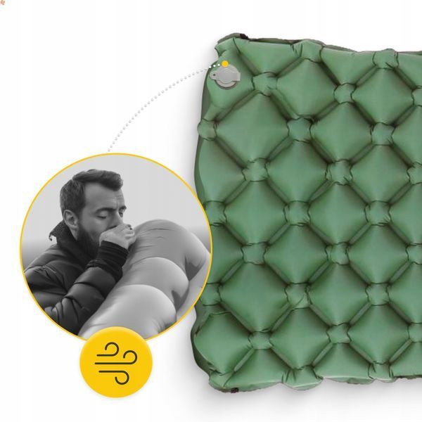 Килимок (каримат) надувний Mountain Goat 190 x 58 x 5 см Navy Green (P-5905973400886) 50004947 фото