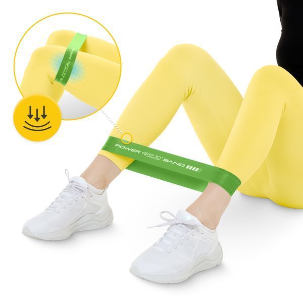 Резинка для фітнесу 4FIZJO Mini Power Band 1 мм 10-15 кг Green (P-5907222931615) 50001397 фото