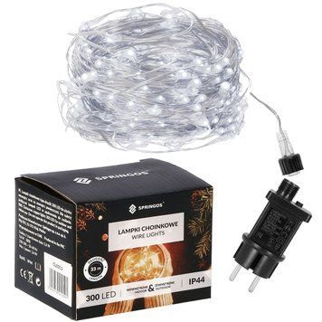 Гірлянда Springos 30 м 300 LED CL0309 Cold White 50003385 фото