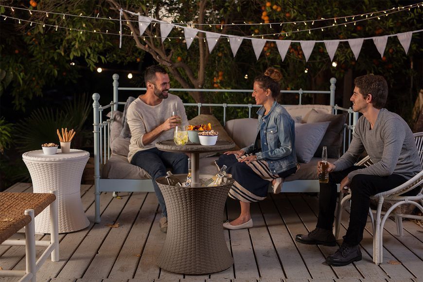 Стол-бар пластиковый Keter Cool Bar Rattan, коричневый 894915618 фото