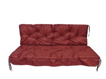 Матрац для гойдалки водовідштовхуючий eGarden LOFT 150x110x8 стьобаний червоний 5755 фото