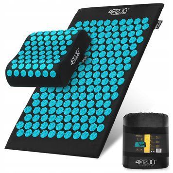 Килимок акупунктурний з подушкою 4FIZJO Ergo Mat Аплікатор Кузнєцова Black/Blue (P-5907739313911) 50004380 фото