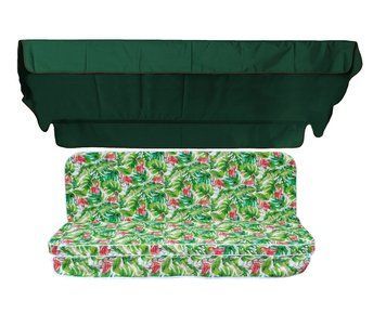 Комплект подушок для гойдалки eGarden Caribe 170x110x6 темно-зелений тент 120x200 4685 фото