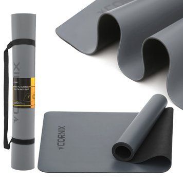 Килимок спортивний Cornix PU 183 x 68 x 0.4 см для йоги та фітнесу XR-0320 Grey 50005115 фото