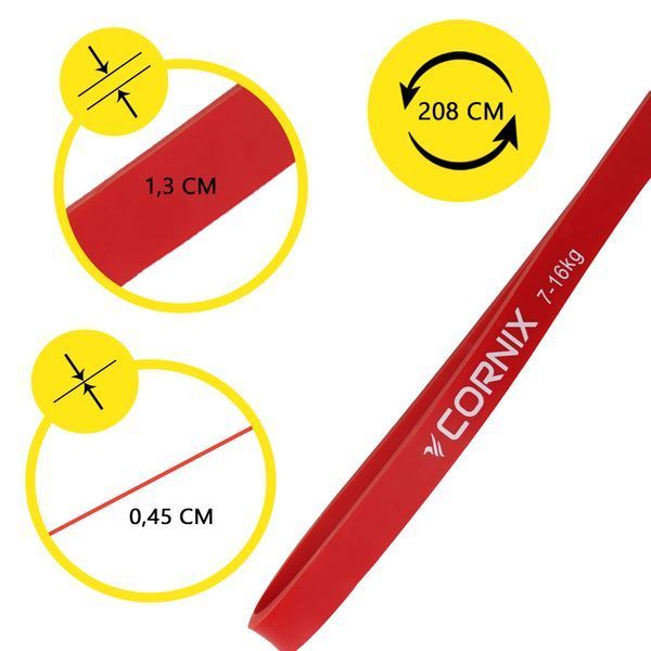 Расширитель петли Cornix Power Band 7-57 кг (резина для фитнеса и спорта) набор из 4 шт XR-0088 50004073 фото
