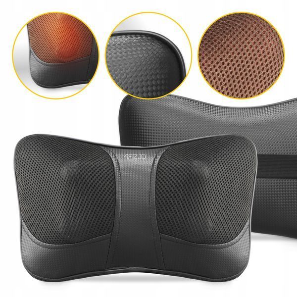 Подушка-масажер 4FIZJO Shiatsu Ultra+ Black (P-5907739319173) 50004768 фото