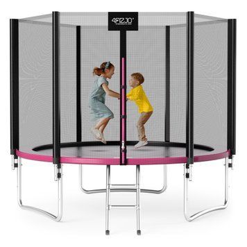 Батут с наружной сеткой 4FIZJO Classic 10FT 312 см Черный/Розовый (P-5907739314567) 50005373 фото