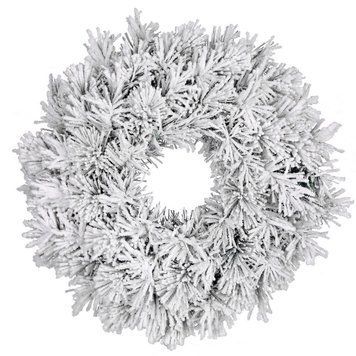 Вінок &oslash; 60 см декоративний Dinsmore Frosted зелений зі снігом 897963147 фото