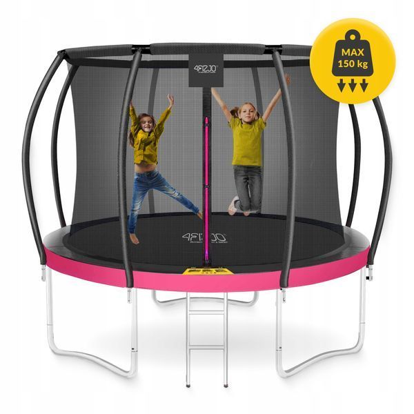 Батут із внутрішньою сіткою 4FIZJO PRO 10FT 312 см Black/Pink (P-5907739314604) 50004826 фото