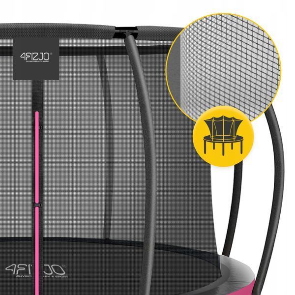 Батут із внутрішньою сіткою 4FIZJO PRO 10FT 312 см Black/Pink (P-5907739314604) 50004826 фото