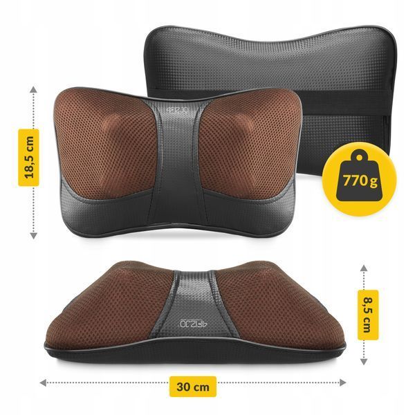 Подушка-масажер 4FIZJO Shiatsu Ultra+ Brown (P-5907739319180) 50004769 фото