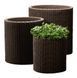 Набор горшков для цветов Keter Cylinder Planter Set, коричневый 894914605 фото 4