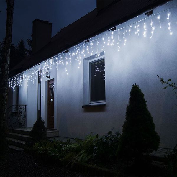 Гирлянда бахрома уличная (уличная) Springos 12 м 300 LED CL300 Холодный белый 50002516 фото
