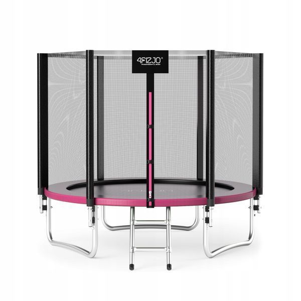 Батут із зовнішньою сіткою 4FIZJO Classic 8FT 252 см Black/Pink (P-5907739314536) 50005374 фото