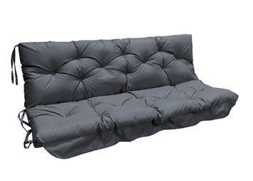 Матрац для гойдалки водовідштовхуючий eGarden LOFT 180x110x8 стьобаний темно-сірий 6082 фото