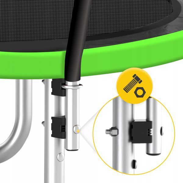 Батут із внутрішньою сіткою 4FIZJO PRO 16FT 496 см Black/Green (P-5907739319241) 50005375 фото