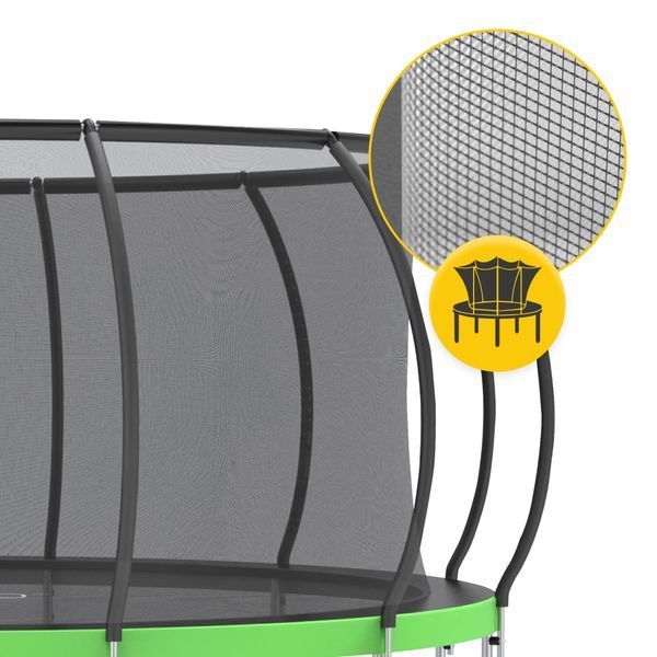 Батут із внутрішньою сіткою 4FIZJO PRO 16FT 496 см Black/Green (P-5907739319241) 50005375 фото