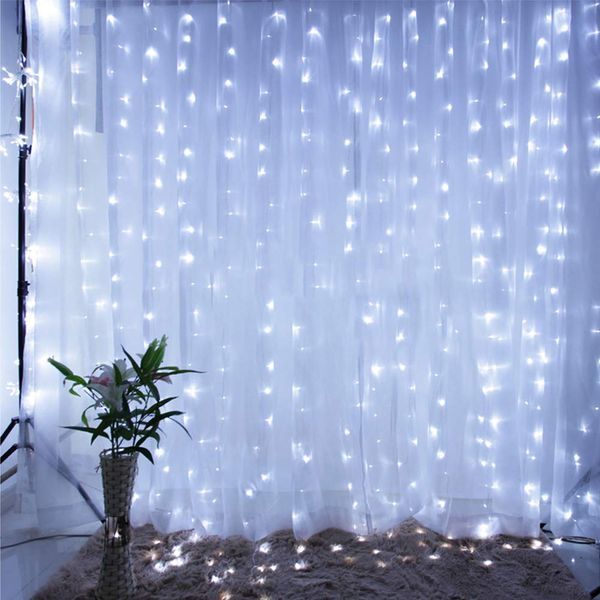 Гирлянда водопад (штора) Springos 2 x 2 м 400 LED CL0098 Холодный белый 50003336 фото