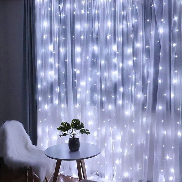 Гирлянда водопад (штора) Springos 2 x 2 м 400 LED CL0098 Холодный белый 50003336 фото