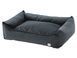 Лежак для собаки eGarden Velvet Lounge 50x30х22 велюр volcanic ash антрацит 6015 фото