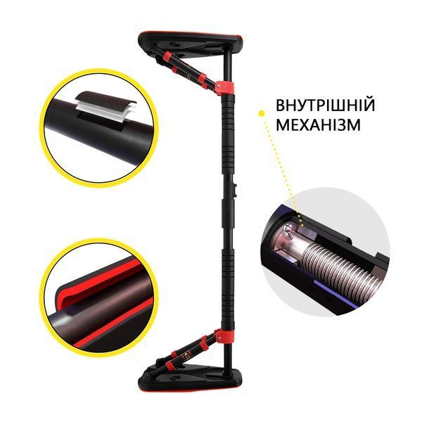 Раздвижной турник Cornix Elite+ 100-140 см XR-0295 Черный/Красный 50005070 фото