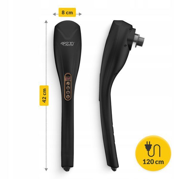 Ручний вібраційний масажер для тіла 4FIZJO Long Stick 7 в 1 Black (P-5907739319142) 50004773 фото