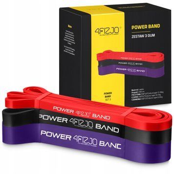 Еспандер-петля 4FIZJO Power Band 6-26 кг резина для фітнесу і спорту, набір 3 шт Mix (P-5907222931554) 50001356 фото