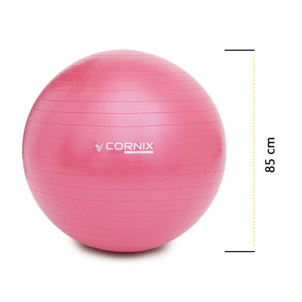 М'яч для фітнесу (фітбол) Cornix 85 см Anti-Burst XR-0251 Pink 50004719 фото