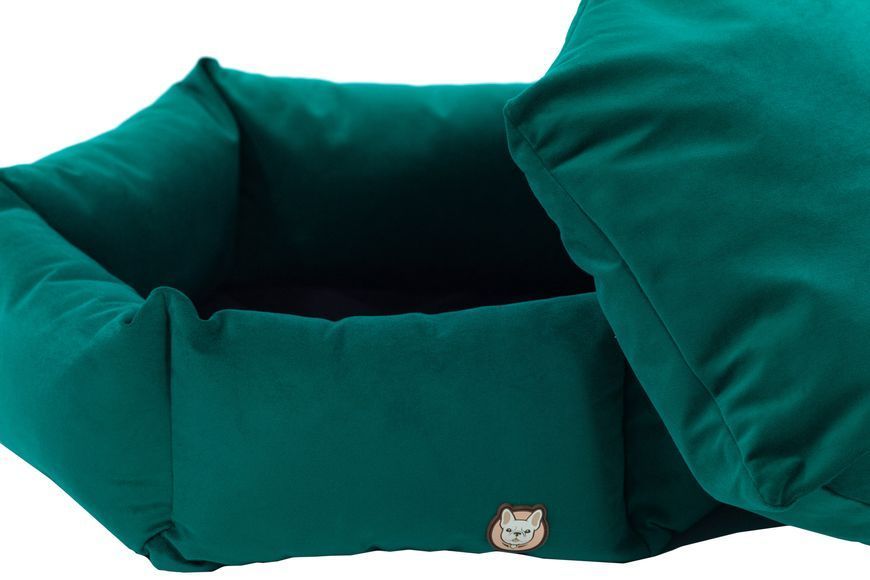 Лежак для собаки eGarden Hexasoft Nest D70 велюр emerald зелений 6002 фото