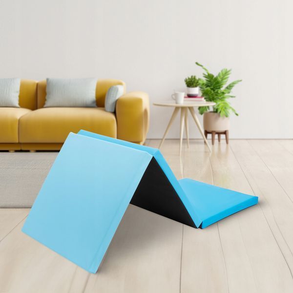 Мат гімнастичний складний 4FIZJO 180 x 60 x 5 см Blue/Sky Blue (P-5907739319685) 50004777 фото