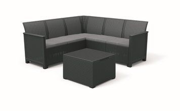 Комплект садовой мебели Keter Emma 5 seater Corner, серый 1425738040 фото
