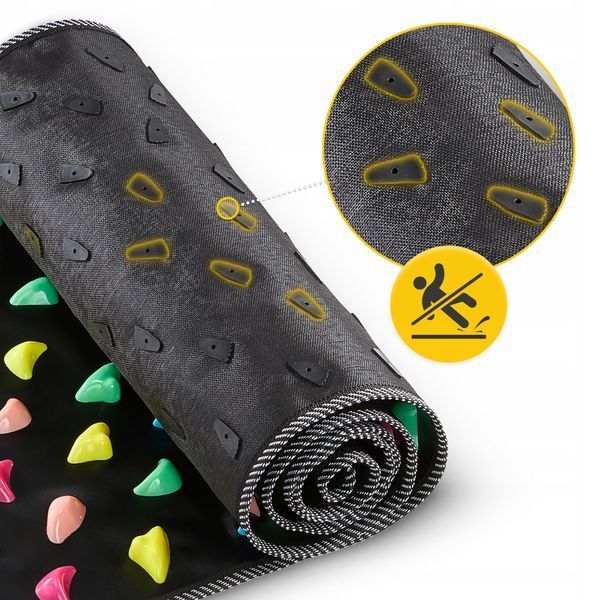 Килимок ортопедичний 4FIZJO 170 x 35 см з каменями для масажу ніг Black (P-5905973403184) 50005581 фото