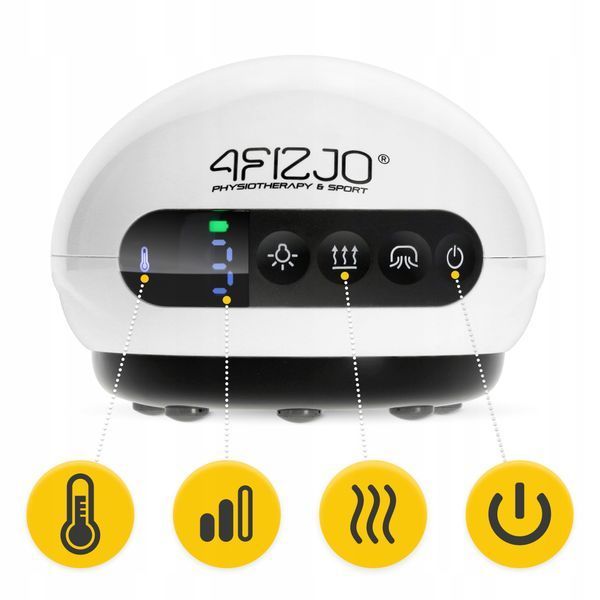 Масажна вакуумна банка 4FIZJO акумуляторна з ІЧ прогрівом White (P-5907739318688) 50004695 фото