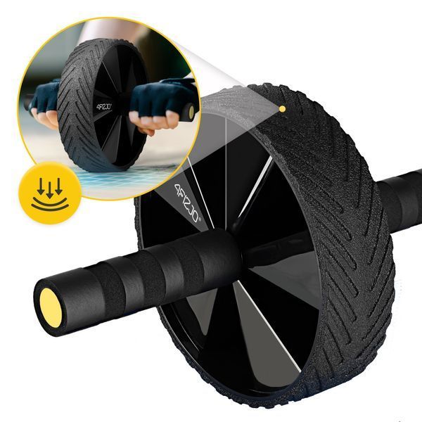 Ролик (гимнастическое колесо) для пресса 4FIZJO Ab Wheel Черный/Желтый (P-5907739314840) 50004586 фото