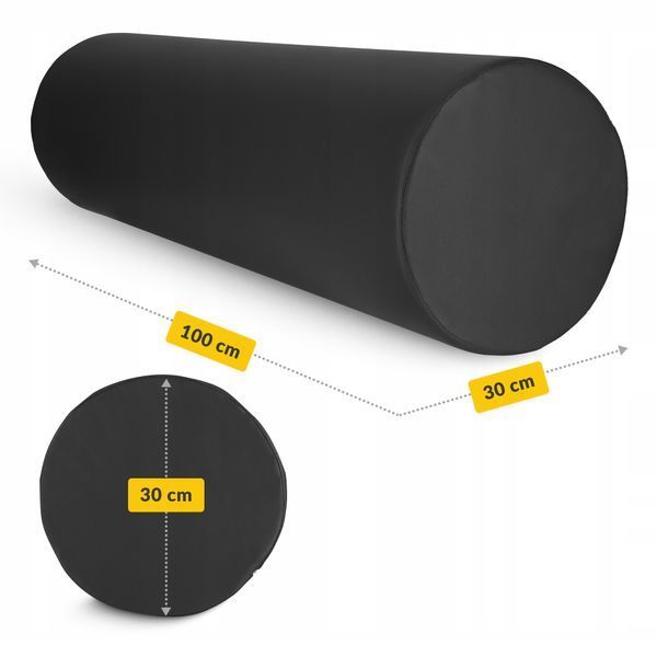 Валик для реабілітації та масажу 4FIZJO 100 x 30 см Black (P-5905973402965) 50005483 фото