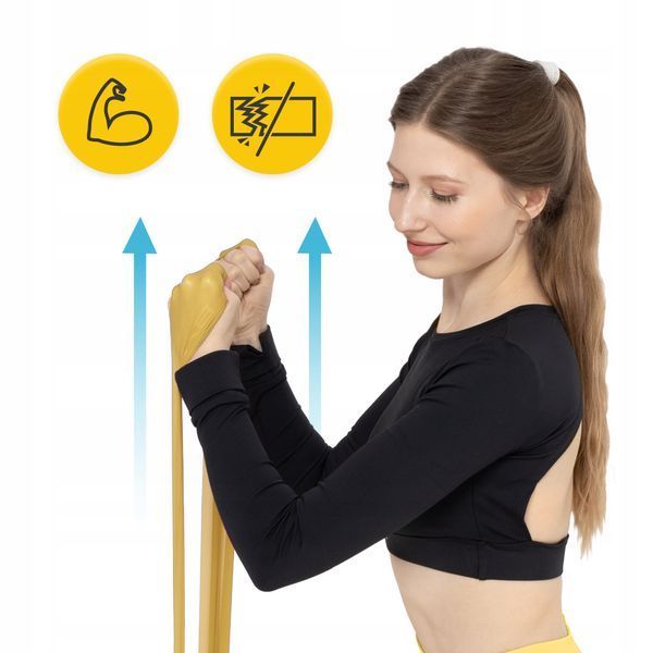 Стрічка-еспандер для спорту та реабілітації 4FIZJO Flat Band 200 х 15 cм 25-35 кг Gold (P-5907739310453) 50002015 фото