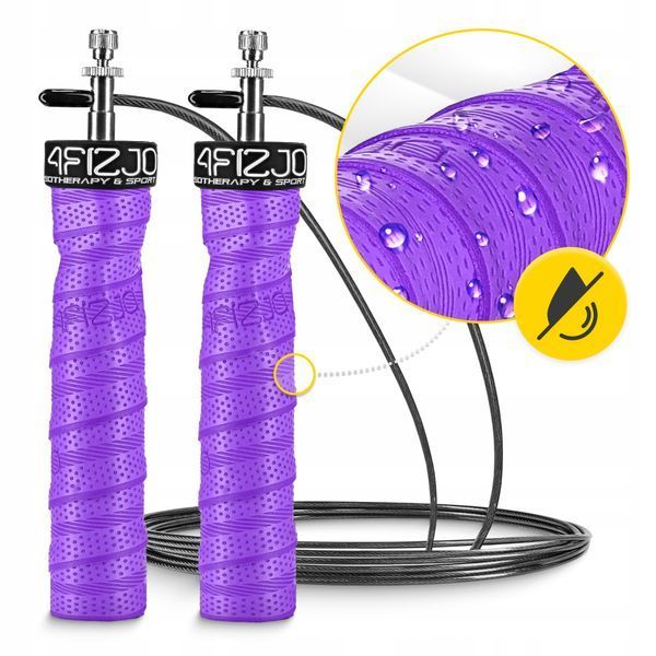 Скакалка швидкісна для кросфіту 4FIZJO Speed Rope PRO+ Violet (P-5907739313188) 50003105 фото