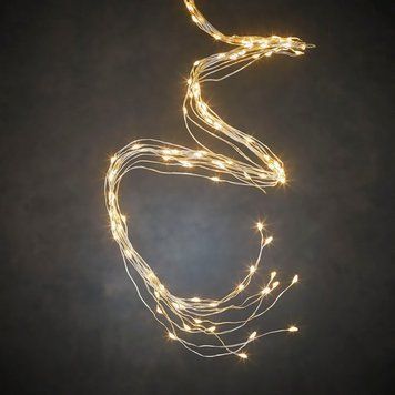 Гирлянда "Охапка струн", "Luca Lighting", 3 м, серебряная струна, цвет теплый белый 1529328951 фото